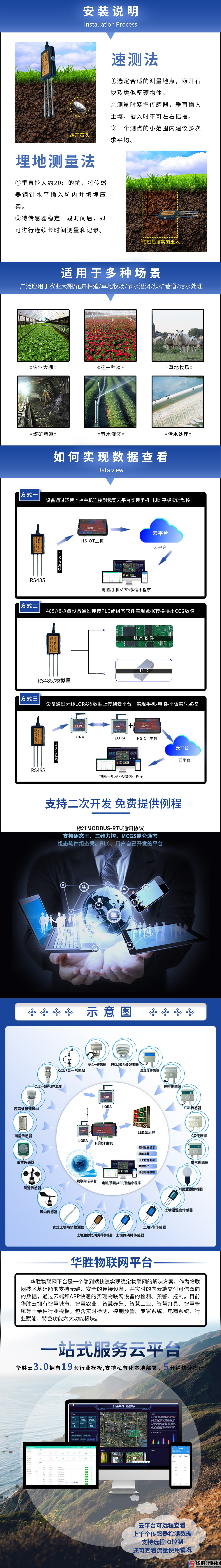 土壤水分溫度電導(dǎo)率三合一傳感器